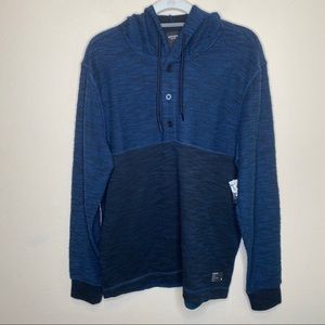 Union Seattle Button Up Blue Sweater Hoodie L BNWT